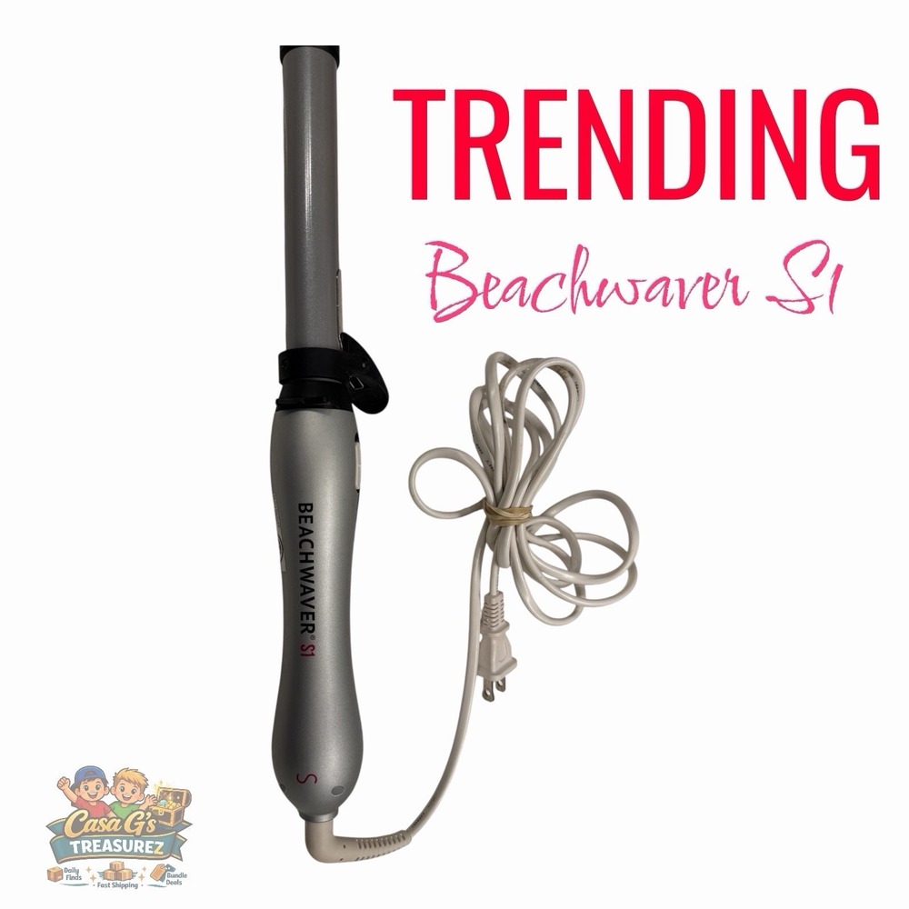 Beachwaver S1 Rotating Curling Iron with 1" Ceramic Barrel Tested Model BW1136S1